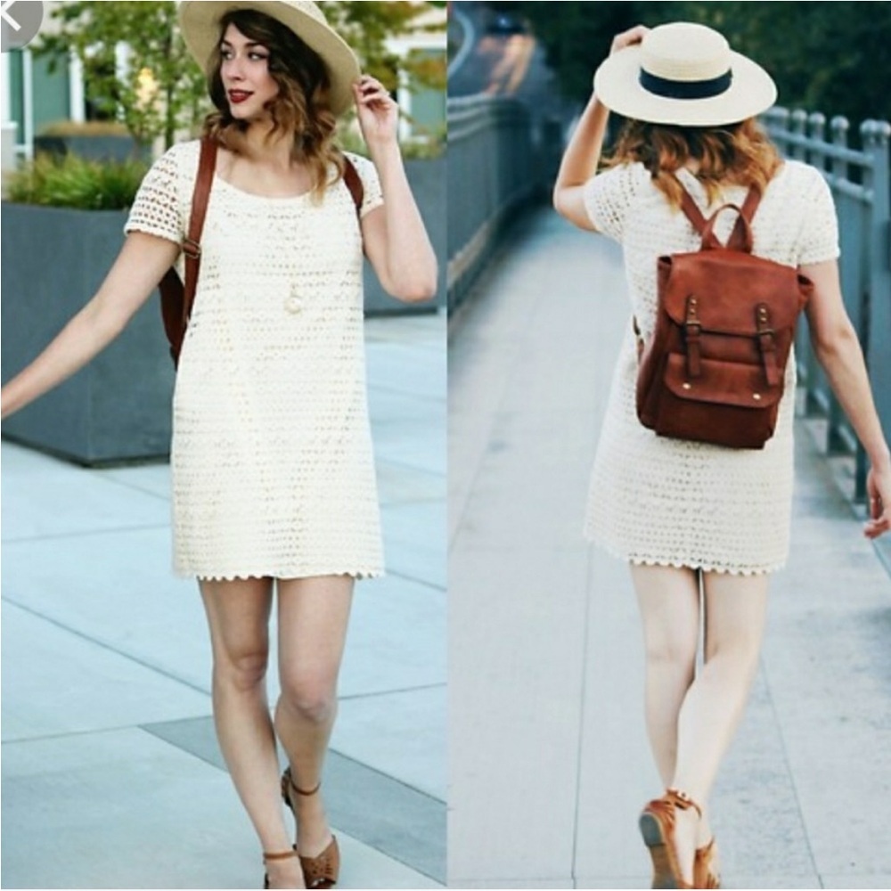 Anthropologie Staring at Stars‎ Crochet Dress Size M